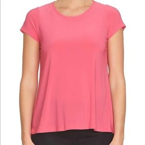 NWT Cynthia Steffe pink top with lace back M